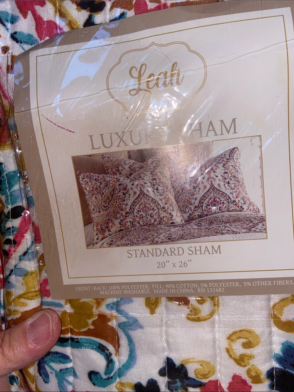 Leah Luxury Sham - Multicolor Floral Pattern